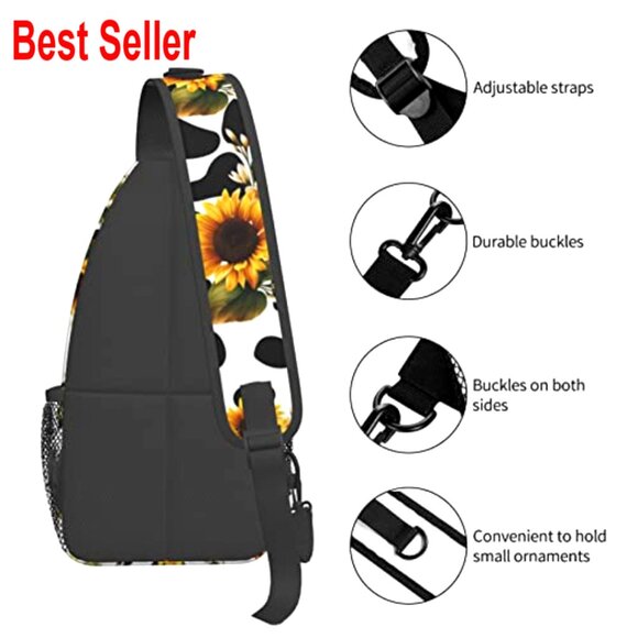 Polyester Crossbody Sling Bag Backpack with Adjustable Padded Shoulder Strap